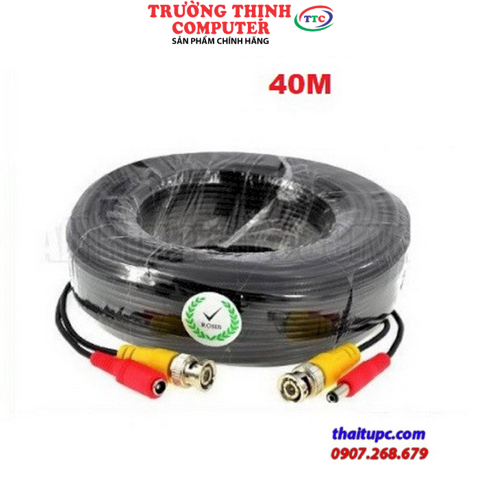Cáp Camera 40M Có Nguồn Và Đầu BNC (WPC 028)