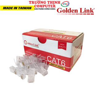ĐẦU BẤM MẠNG GOLDEN LINK RJ45 UTP CAT6 (hộp 100 cái)