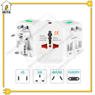 Ổ Cắm Điện Đa Năng Du Lịch Universal Travel Adapter - Ổ Điện Du Lịch - Ổ Chuyển Đổi Đa Năng  - MITA