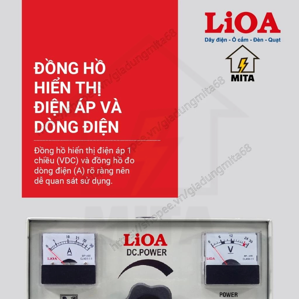 Sạc bình ắc quy LiOA 2V đến 18V dòng tải 30A BC1830 - MITA