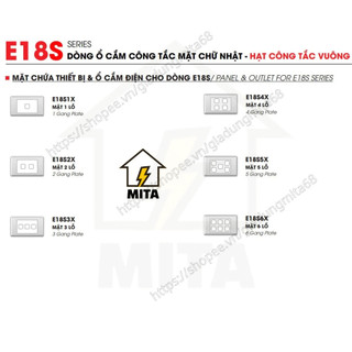 Mặt công tắc âm tường LiOA (lắp âm hoặc lắp nổi)  - MITA