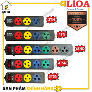 Ổ cắm điện LiOA phổ thông NEW 3 lỗ, 4 lỗ, 6 lỗ dây dài 3m 5m - MITA