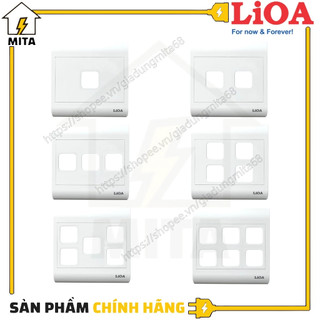 Mặt công tắc âm tường lioa loại mặt vuông series v20 - mita