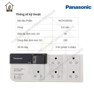 Ổ cắm điện Panasonic - Ổ cắm dài Panasonic - MITA
