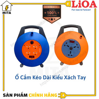 Ổ cắm điện LiOA kiểu xách tay dây dài 10m XTD10-2-10A/15A - MITA