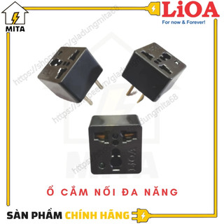 Phích ổ cắm đa năng LiOA chuyển 3 chân thành 2 chân Tròn/Dẹt-Ổ điện chuyển đổi từ 3 chấu sang 2 chấu