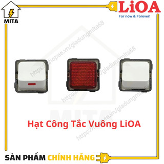 Hạt công tắc lioa - hạt công tắc vuông lioa - màu trắng - mita