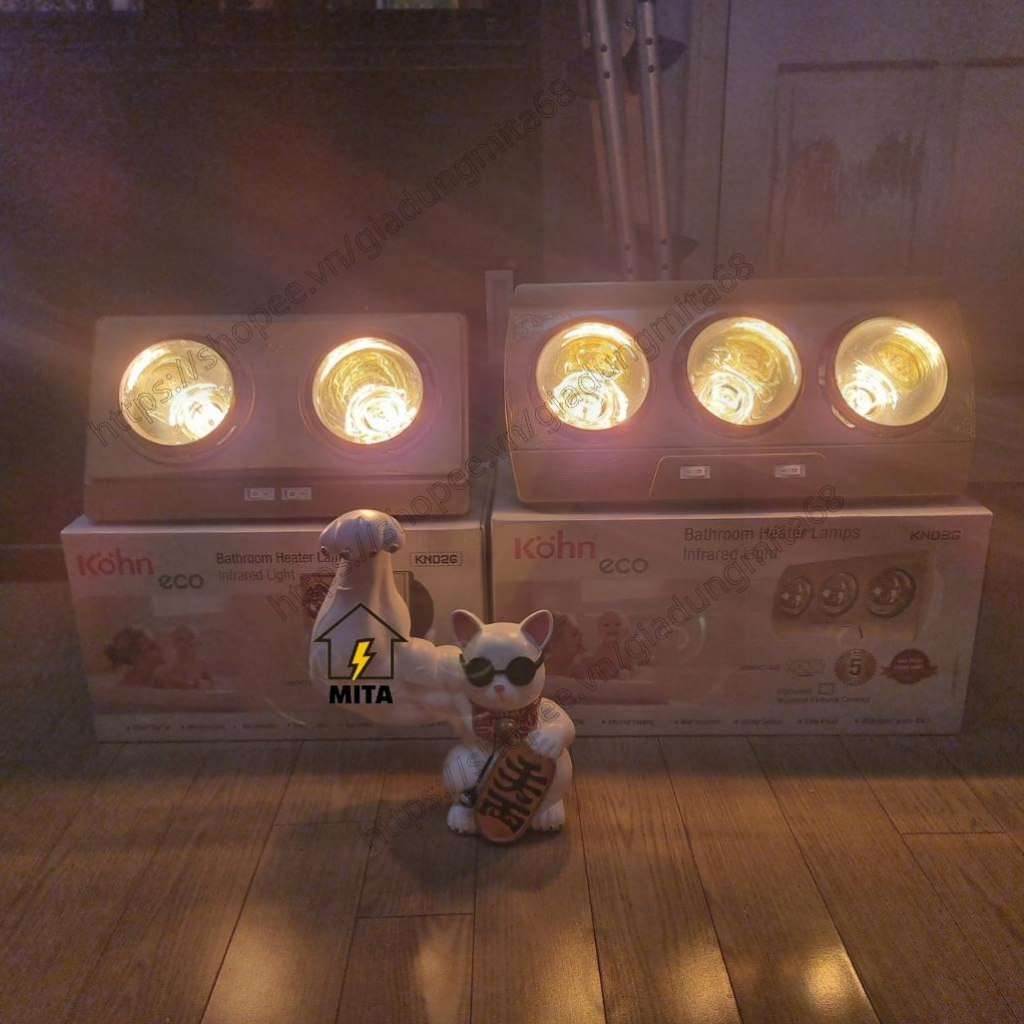 Đèn sưởi nhà tắm 3 bóng Kohn - Chính hãng bảo hành 5 năm - MITA