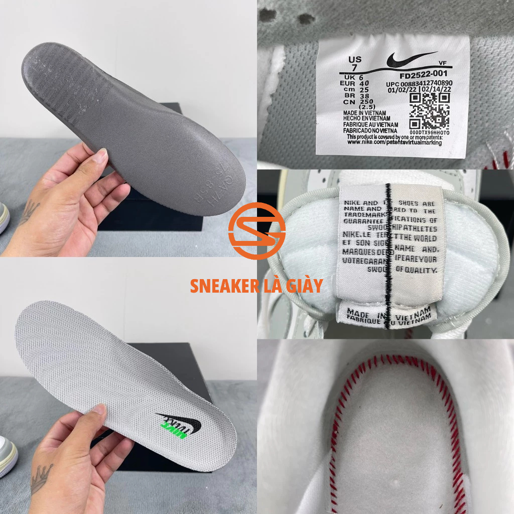 Giày Air Force 1 Low Split Light Silver DZ2522-001 - High Quality Fullbox