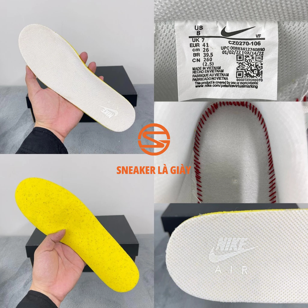 Giày Air Force 1 White Light Silver CZ0270-106 - High Quality Fullbox