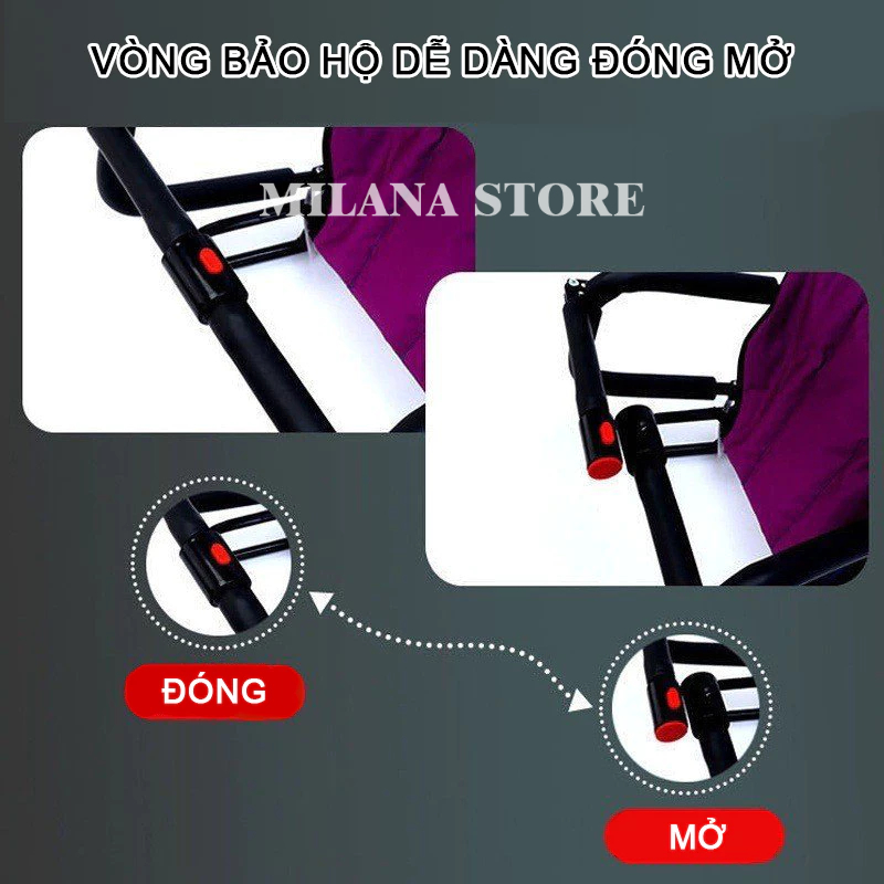 Ghế Ngồi Xe Máy Cho Bé Milana- Ghế Sau Đi Xe Ga, Xe Đạp Điện, Có Vòng Bảo Vệ Bé, An Toàn Cho Trẻ Lead,Vision,Vespa, SH