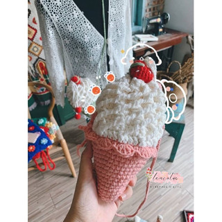 Túi Len ốc kem