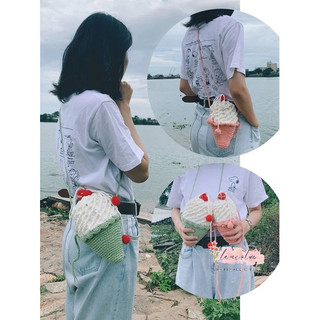 Túi Len ốc kem