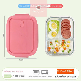 Hộp cơm thủy tinh vuông 1040 ml, hộp đựng cơm chịu nhiệt - chống tràn -hộp thủy tinh đựng thực phẩm,hộp cơm văn phòng
