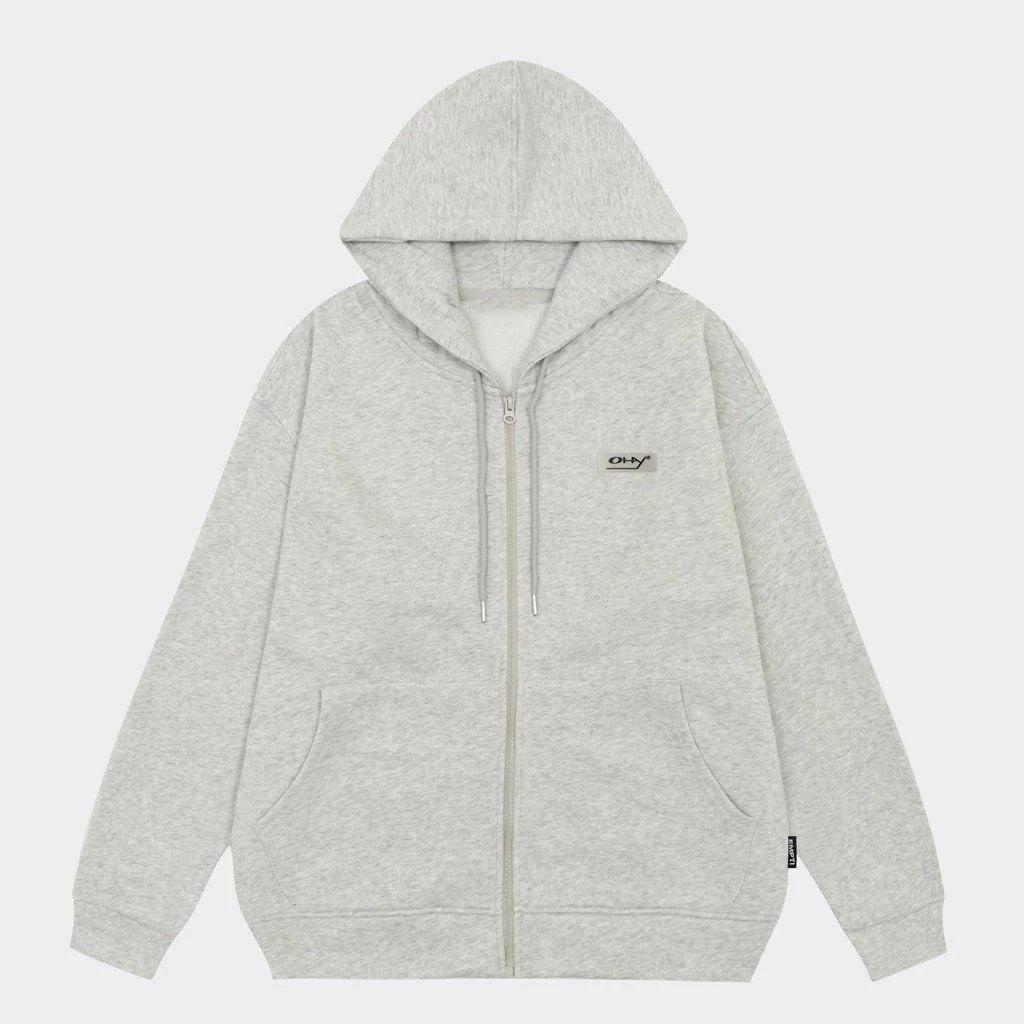 Áo khoác hoodie zip chất nỉ bông form rộng có khóa kéo phù hợp cho cả nam và nữ