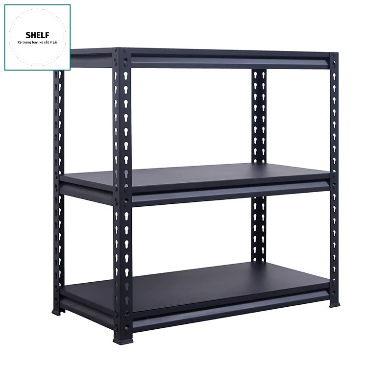 Kệ sắt V lỗ lắp ghép thông minh không cần ốc vít ( Dài 1m x Rộng 40cm x Cao 1m)