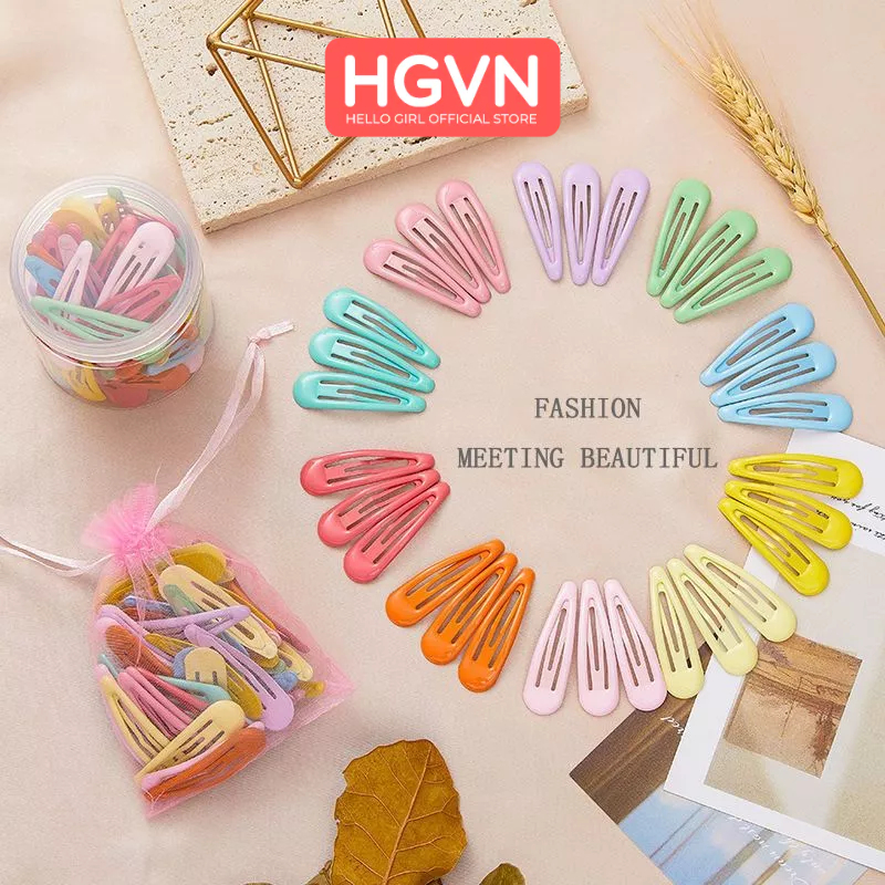 Kẹp Tách Mái Tóc Nhiều Hình Ngôi Sao Năm Cánh Giọt Nước HGVN Nhiều Màu Pastel Dễ Thương Cho Nữ 2023