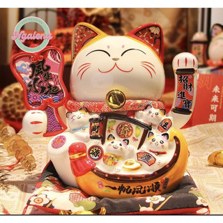 Mèo thần tài, mèo may mắn neko maneki vẫy tay Nhật Bản cao cấp