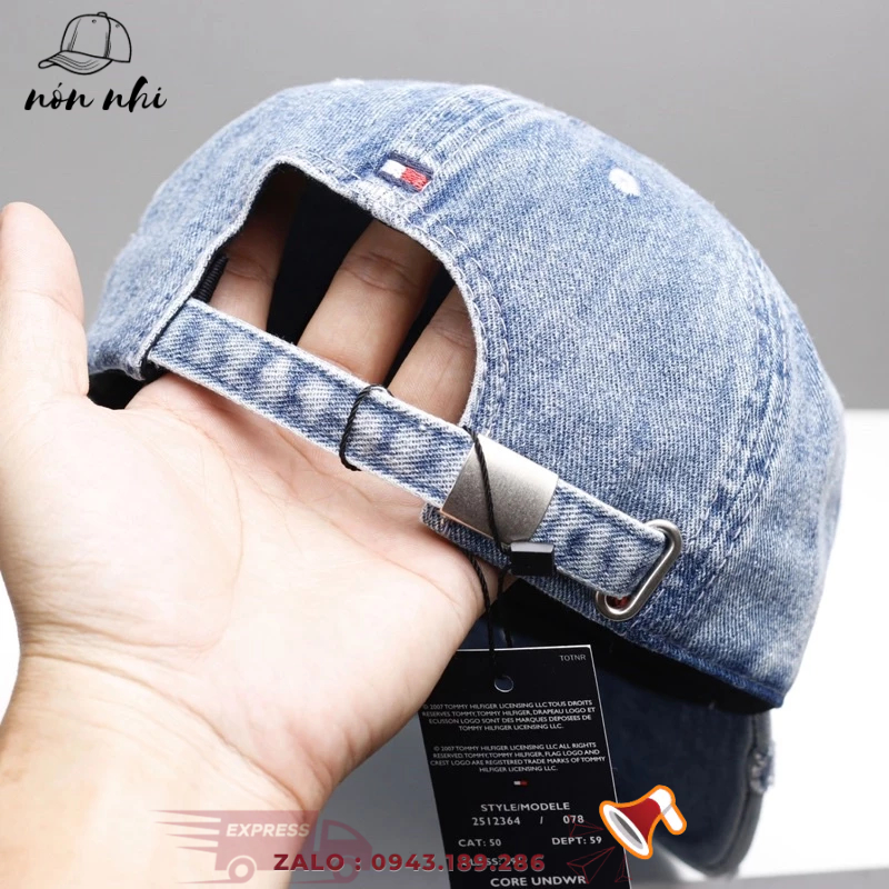 Nón kết jean nam nữ Tom wash rách