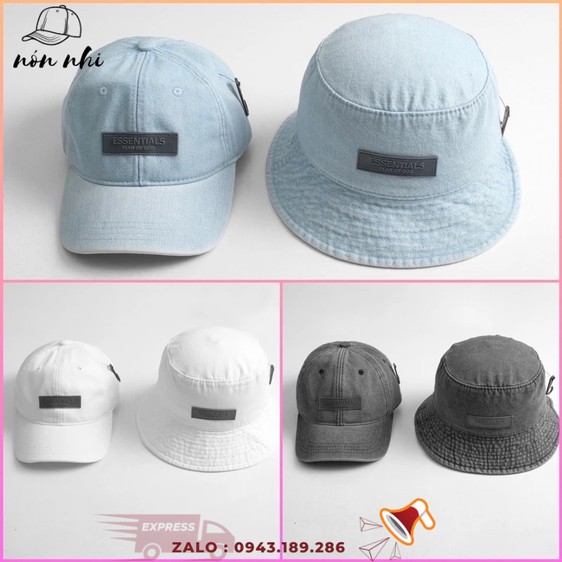 Mũ nón cặp - Nón bucket - Nón kết jean Essen
