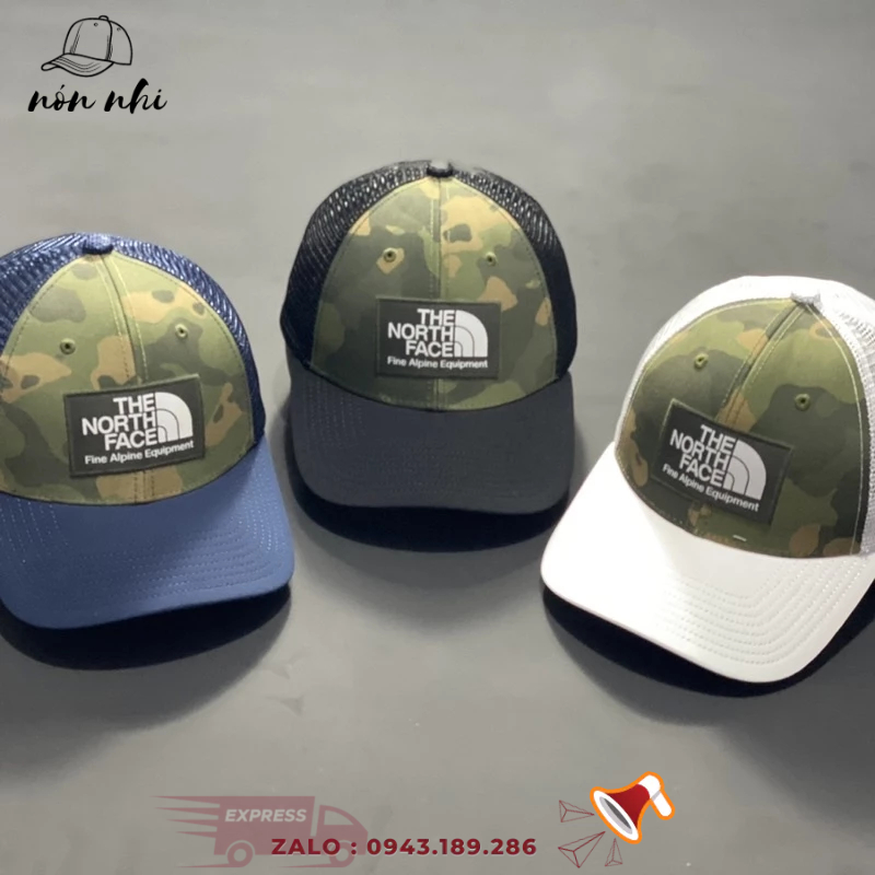 Mũ nón kết lưới TNF camo Unisex