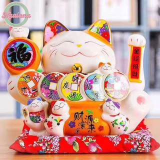 Mèo thần tài, mèo may mắn Kim vận phát tài Phúc đáo lâm môn 25cm vẫy tay