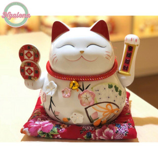 Mèo thần tài May mắn Hoa đào vẫy tay kèm sạc và đệm 23cm