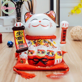 Mèo thần tài Ngũ phúc lâm môn 20cm