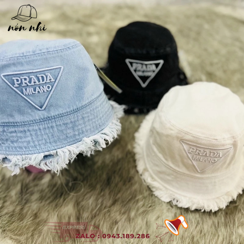Nón bucket jean Pra tua bụi bặm