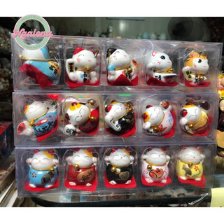 Set 5 mèo thần tài Ngũ phúc lâm môn