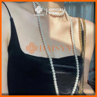 [ DAISYN ] N828 dây chuyền hạt ngọc trai nhân tạo áo dài 1 sợi , chuỗi hạt ngọc trai nhân tạo áo ngũ thân sang trọng