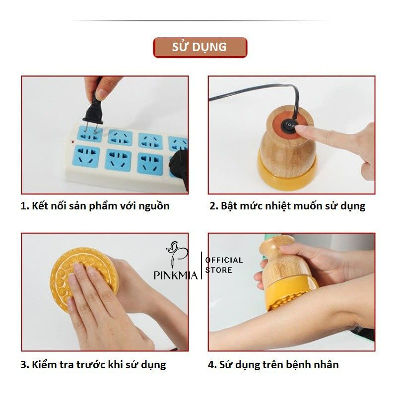 Cốc Nhiệt Hồng Quang Thần Cứu, Cốc Nhiệt Hồng Quang Có Đèn Hồng Ngoại Massage Body, Đả Thông Kinh Lạc
