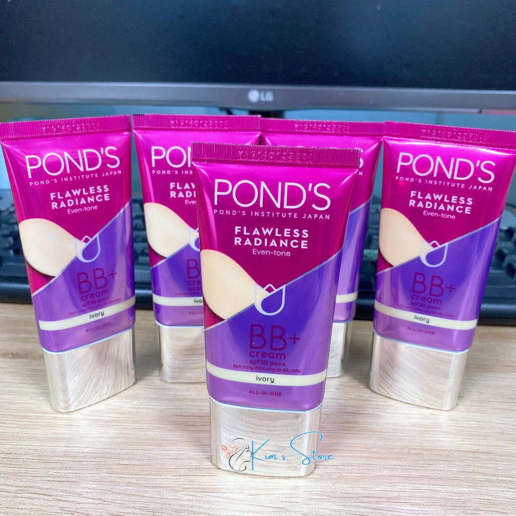 Kem che khuyết điểm BB PONDS Flawless Radiance Derma+ BB Cream SPF30/PA++ kem dưỡng trang điểm POND S 25g