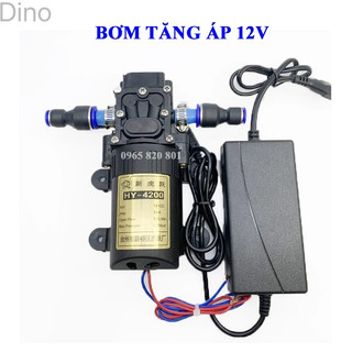 Bơm Áp Lực Mini 12V HY-4200 bơm đơn đầy đủ 2 đầu ra vào