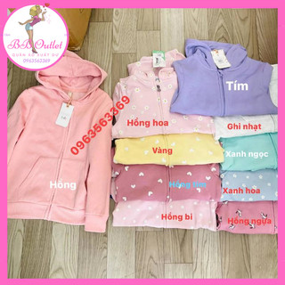 Áo khoác nỉ bé gái - Áo hoodie kéo khoá