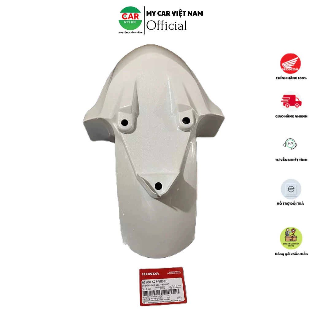 Bộ chắn bùn trước - dè trước HONDA SH 125&150  năm 2017-2018-2019 màu Trắng. *NHB35* 61200K77V00ZE