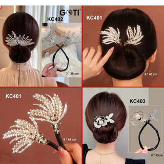GOTI – Kẹp Quấn Tóc Búi Dự Tiệc Sang Trọng Quà Cho Nữ 20/10 8/3 – Dụng Cụ Tạo Kiểu Búi Tóc Bằng Sắt Hình 2 Lá Hạt KC401