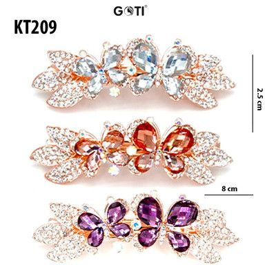 GOTI - Kẹp Tóc Hình Lá Đính Đá Lớn Nhiều Màu Sang Trọng Quà Tặng Mẹ, Tặng Bà, Người Lớn Tuổi - Phụ Kiện Thời Trang KT209