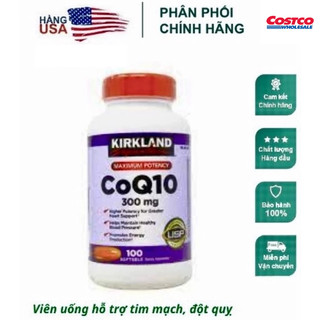 Viên uống CoQ10 300mg Kirkland chai 100 viên date 2025