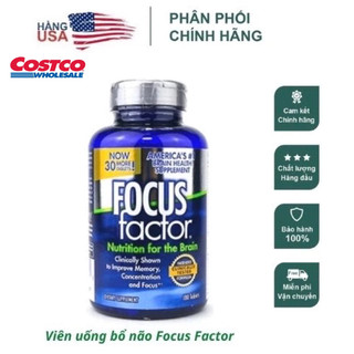 Viên uống bổ não, Trí nhớ Focus Factor hộp 180 viên chính hãng Mỹ, Date 2025