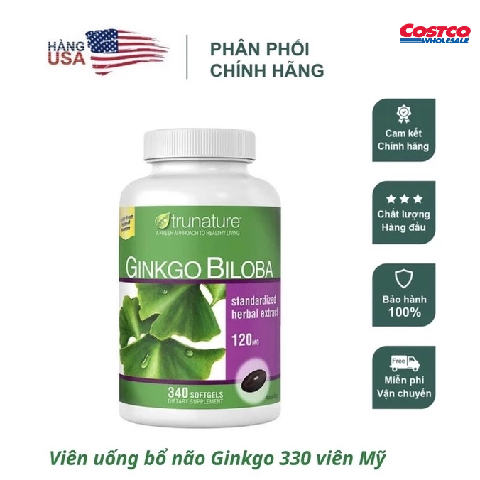 Viên uống Gingko Biloba chai 340 viên