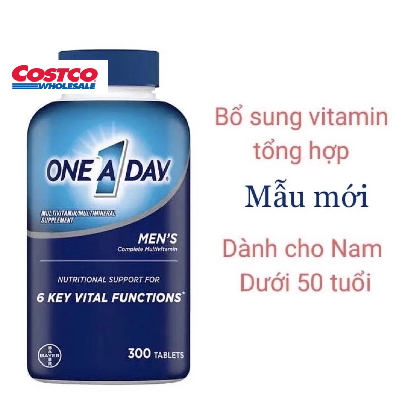 Viên One a day for Men Multivitamins chai 300 viên