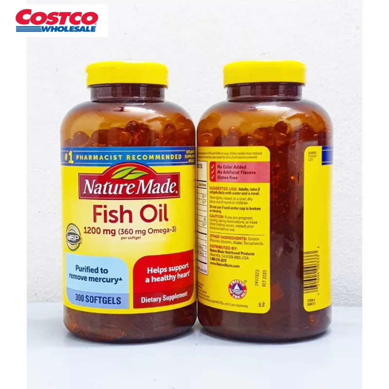 Fish oil 1200mg Nature Made 300 viên