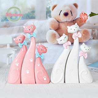 Tượng sứ bộ 3 chú mèo xinh xắn
