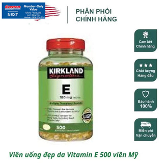 Viên uống Vitamin E Kirkland Signature chai 500 viên