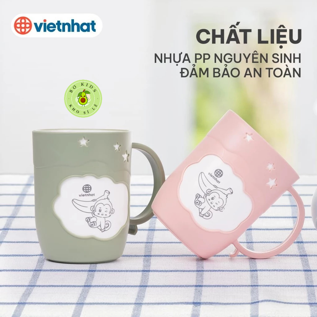 Cốc nhựa uống nước chịu nhiệt ngôi sao 2 màu Nhựa Việt Nhật MS 6263 có