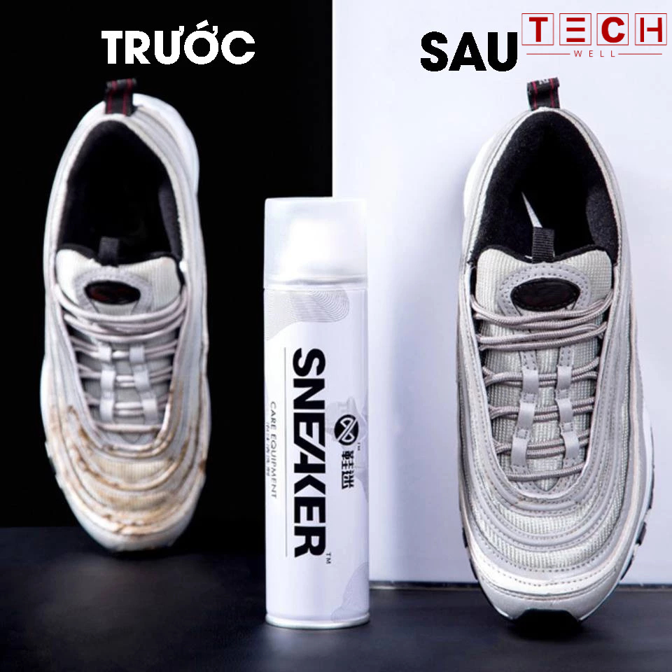 Chai Xịt Bọt Tuyết Giặt Khô Giày Bình Tẩy Trắng Vệ Sinh Giày Dép Sneaker 300ml Chuyên Dụng GODWELL_XG03