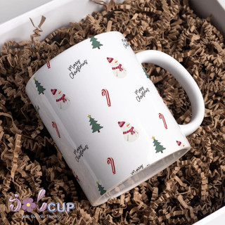 Cốc Sứ In Hình Giáng Sinh-Noel (In Hình Theo Yêu Cầu) - Cốc Uống Nước Solcup Có Quai Cầm 400ml