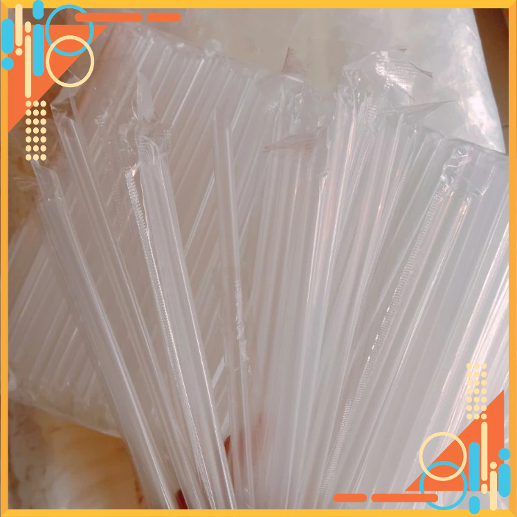 Bịch 500G Ống Hút Trà Sữa Màng Bọc Cao Cấp Phi 6, Phi 8, Phi 12 Đầu Nhọn giá rẻ