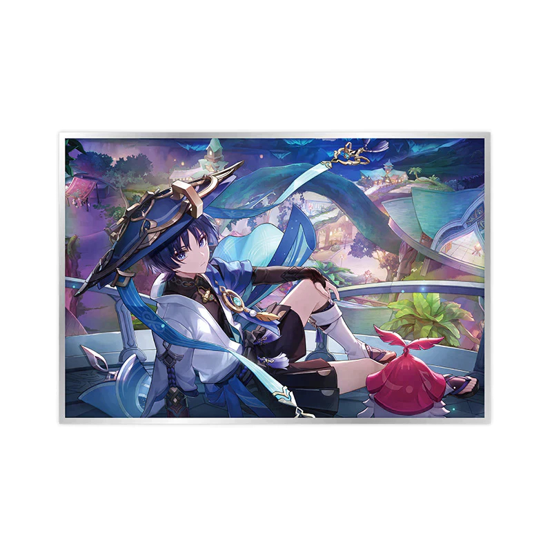 Tranh Trưng Bày Shikishi Cán Mặt Bóng  Acrylic Phiên Bản Genshin Impact